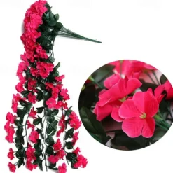 Vivid Artificial Hanging Orchid Bunch Simulation Flower Vine Violet Hanging Flower Vine Wall Hanging Orchid Hanging Basket Flower Balcony Home Decoration Flower Wall For Wedding Garden Decoration