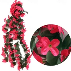 Vivid Artificial Hanging Orchid Bunch Simulation Flower Vine Violet Hanging Flower Vine Wall Hanging Orchid Hanging Basket Flower Balcony Home Decoration Flower Wall For Wedding Garden Decoration