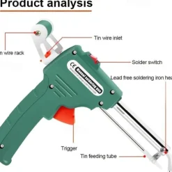 60W Automatic Soldering Gun Kit - Perfect for Electronics Projects