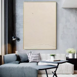 Wabi Sabi Artwork Hand Painted Wall Art Beige Abstract Oil Painting On Canvas Handmade Beige Texture White Painting Handmade Wall Art Neutral Abstract Painting Wall Art