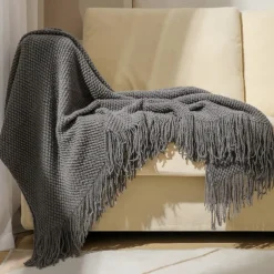Waffle Weave Blanket Soft and Textured Design for Ultimate Comfort Lightweight and Breathable Perfect for All-Season Use Adds a Minimalist and Stylish Touch to Your Home Durable and Easy to Maintain