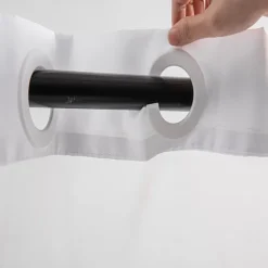 Waffle-Weave Textured Shower Curtain Set with Snap-in Liner Sheer Window Water-Repellent Polyester Blend Fabric,Grommet Top,120GSM Hotel Quality Spa Style Bathroom Partition No Hooks Required