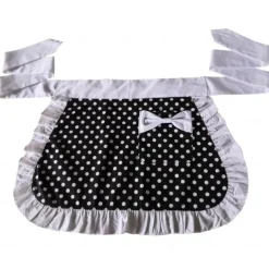 Waist Apron Black Chef Apron For Women and Men, Cotton Canvas Kitchen Cooking Apron, Personalised Gardening Apron with Pocket, Cross Back Heavy Duty Adjustable