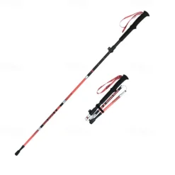Walking Stick Trekking Poles Collapsible Hiking Poles - Carbon Fiber, Trekking Sticks, Antishock and Quick Lock System, Telescopic, Collapsible, Ultralight