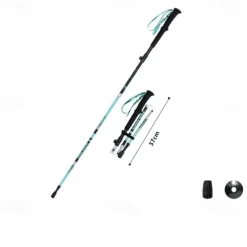 Walking Stick Trekking Poles Collapsible Hiking Poles - Carbon Fiber, Trekking Sticks, Antishock and Quick Lock System, Telescopic, Collapsible, Ultralight