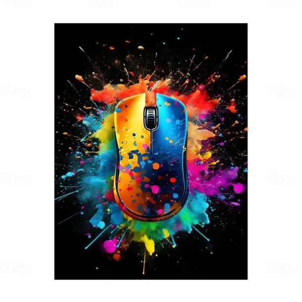 Wall Art Canvas Colorful Neon Gamer Controller Prints and Posters Pictures Decorative Fabric Painting For Living Room Pictures No Frame