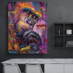 Wall Art Canvas Prints Animal City View Home Decoration Decor Rolled Canvas No Frame Unframed Unstretched