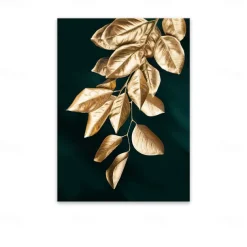 Wall Art Canvas Prints Painting Artwork Picture Floral Botanical Gold Home Decoration Dcor Rolled Canvas No Frame Unframed Unstretched