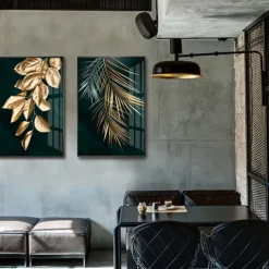 Wall Art Canvas Prints Painting Artwork Picture Floral Botanical Gold Home Decoration Dcor Rolled Canvas No Frame Unframed Unstretched