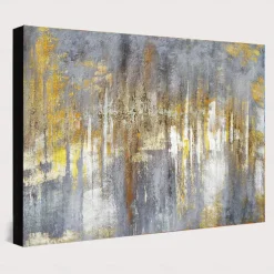 Wall Art Canvas Prints Painting Artwork Picture Abstract Knife Painting Golden Landscape Home Decoration Decor Rolled Canvas No Frame Unframed Unstretched