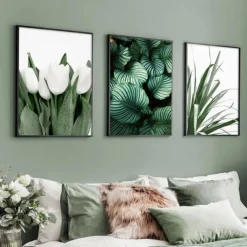 Wall Art Canvas Prints Painting Artwork Picture Green Plant Floral Home Decoration Decor Rolled Canvas No Frame Unframed Unstretched
