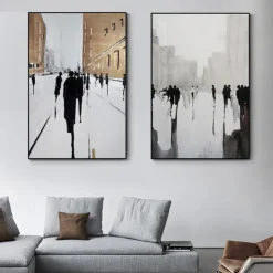 Wall Art Canvas Prints Painting Artwork Picture People Architecture Home Decoration Dcor Rolled Canvas No Frame Unframed Unstretched