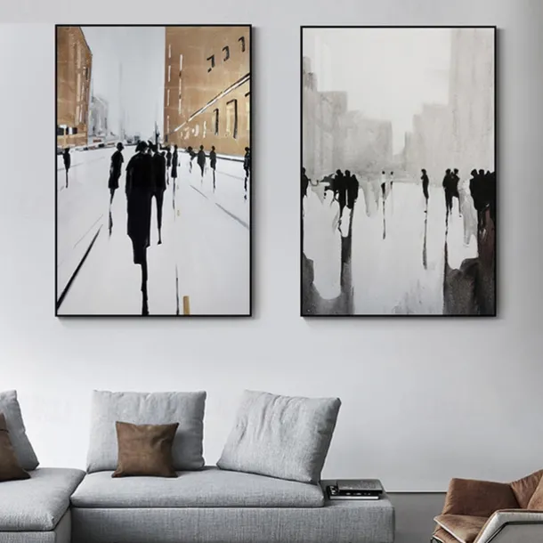 Wall Art Canvas Prints Painting Artwork Picture People Architecture Home Decoration Dcor Rolled Canvas No Frame Unframed Unstretched
