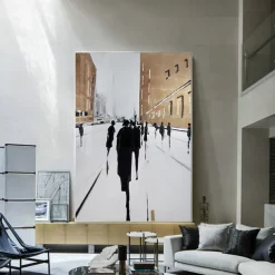 Wall Art Canvas Prints Painting Artwork Picture People Architecture Home Decoration Dcor Rolled Canvas No Frame Unframed Unstretched