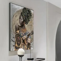 Wall Art Canvas Prints Painting Artwork Picture Portrait Beauty Gold Home Decoration Decor Rolled Canvas No Frame Unframed Unstretched