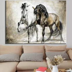 Wall Art Canvas Prints Painting Artwork Picture Animal Horse Home Decoration Decor Rolled Canvas No Frame Unframed Unstretched