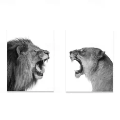 Wall Art Canvas Prints Painting Artwork Picture Animal Lion Home Decoration Decor Rolled Canvas No Frame Unframed Unstretched