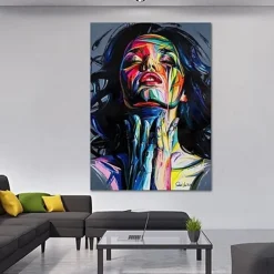 Wall Art Canvas Prints Posters Painting Artwork Picture Portrait Beauty Woman Face Home Decoration Décor Rolled Canvas No Frame Unframed Unstretched