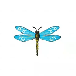 Wall Art Metal Dragonfly Wall Decor Outdoor Garden Fence ArtHanging Decorations for Living Room Bedroom 1pc
