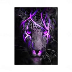 Wall Art Posters Black And Gold Light Lion On Canvas Painting Modern Animal Pictures For Living Room Home Decoration No Frame