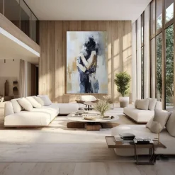 Wall Art Woman face oil painting handmade Canvas Art Faceless Portrait Painting Abstract Lady Framed Woman girl painting Lovers' decor oil painting artwork lover nude oil painting