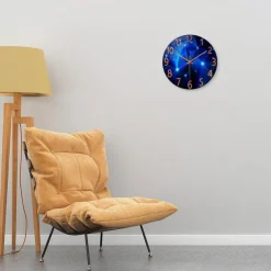 Wall Clock Battery Operated Modern Wall Clock Non Ticking for Bedroom Living Room Office