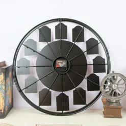 Wall Clock 50cm Old Fashion Elegance Vintage Wall Clock MDF Wooden Art Decor for Home Living Room Bedroom Office Decoration