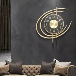 Wall Clock Creative Modern Nordic Luxury Iron Quartz Watch Living Room Bedroom Kitchen Office Hotel Home Decoration
