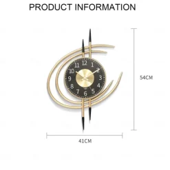 Wall Clock Creative Modern Nordic Luxury Iron Quartz Watch Living Room Bedroom Kitchen Office Hotel Home Decoration