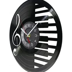Wall Clock Kitchen Clocks Music Notes Piano Keyboard Vinyl Record Wall Clock Modern Design
