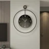Wall Clock Modern Silent Wall Clock Decor Modern Wall Clock Non-Ticking Wall Clock Metal Decorative for Kitchen Home Office Living Room Bedroom Decor Clock 50 60 cm