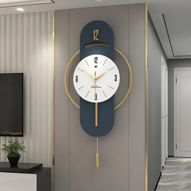 Wall Clock Quartz Silent Suspension Full Size Pendulum Electronic Wall Clock Bedroom Home Silent Wall Clock Wall Clock