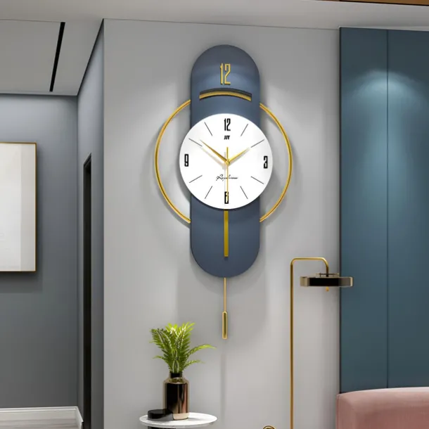 Wall Clock Quartz Silent Suspension Full Size Pendulum Electronic Wall Clock Bedroom Home Silent Wall Clock Wall Clock