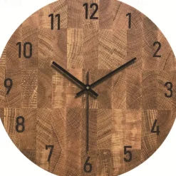 Wall Clock Simple Modern Design Wooden Clocks for Bedroom Wood Wall Watch Home Decor Silent Digital Large Wall Clock Kitchen Solid Wood Wall Clock Mute Clock Living Room Home Office Quartz 30 cm