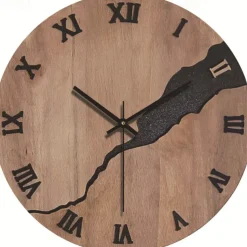 Wall Clock Simple Modern Design Wooden Clocks for Bedroom Wood Wall Watch Home Decor Silent Digital Large Wall Clock Kitchen Solid Wood Wall Clock Mute Clock Living Room Home Office Quartz 30 cm