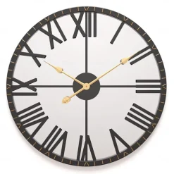 Wall Clocks for Living Room Decorative Wall Clocks for Decor Mirrored Modern Wall Clock with Roman Numerals Frame Large Clocks for Wall Home Decoration 50 cm