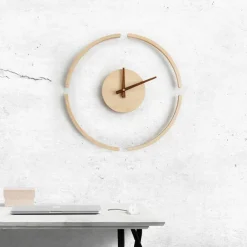Wall Clocks Wall Large Wall Clocks Suspension Wall Clock Simple Wooden Hanging Clock Creative Silent Clock Decor Wall Decorative Home Decor 14 Inch