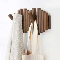 Wall Decoration Hook Nordic Solid Wood Coat Rack Hanging Wall Hanging Coat Rack Entrance Coat Hook Wall Nail-Free Hook