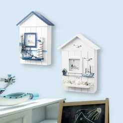 Wall Decoration Wall Hanging Mediterranean House Key Box Storage Creative Home Wooden Crafts Entrance Hall