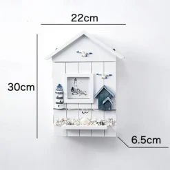 Wall Decoration Wall Hanging Mediterranean House Key Box Storage Creative Home Wooden Crafts Entrance Hall