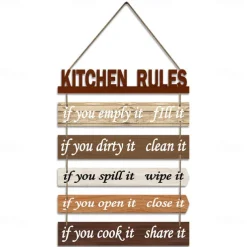 Wall Decoration Wall Hanging European Style Wall Decoration Wooden Tags Kitchen Bathroom Home Decoration Rules Wooden Tags Wall Hanging