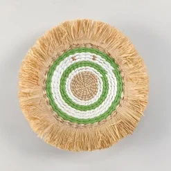 Wall Decoration Wall Hanging Cattail Weaving Ethnic Style Raffia Tassel Edge Bohemian B&B Hotel Restaurant
