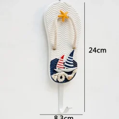 Wall Decoration Wall Hanging Mediterranean Style Home Coat Hook Small Fish Sailing Slipper Style