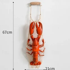 Wall decoration wall hanging Mediterranean style resin seafood model simulation lobster crab store decoration restaurant pendant ornaments