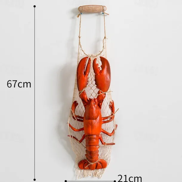 Wall decoration wall hanging Mediterranean style resin seafood model simulation lobster crab store decoration restaurant pendant ornaments