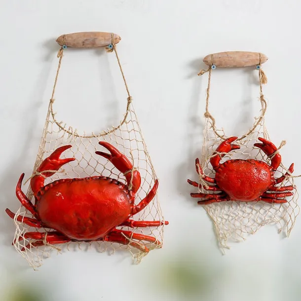 Wall decoration wall hanging Mediterranean style resin seafood model simulation lobster crab store decoration restaurant pendant ornaments