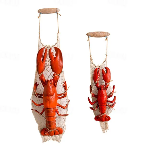 Wall decoration wall hanging Mediterranean style resin seafood model simulation lobster crab store decoration restaurant pendant ornaments