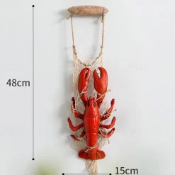 Wall decoration wall hanging Mediterranean style resin seafood model simulation lobster crab store decoration restaurant pendant ornaments