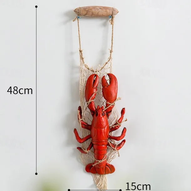 Wall decoration wall hanging Mediterranean style resin seafood model simulation lobster crab store decoration restaurant pendant ornaments