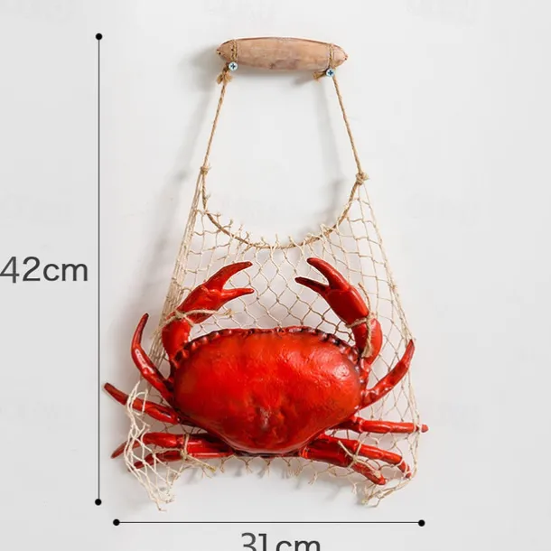 Wall decoration wall hanging Mediterranean style resin seafood model simulation lobster crab store decoration restaurant pendant ornaments